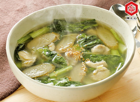 ごぼうと鶏肉のスープ